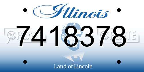 7418378 Illinois License Plate