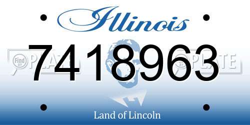 7418963 Illinois License Plate