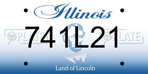 741L21 Illinois License Plate