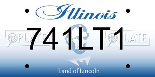 741LT1 Illinois License Plate