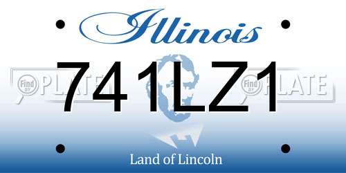 741LZ1 Illinois License Plate