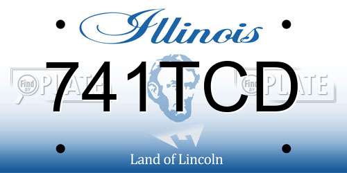 741TCD Illinois License Plate