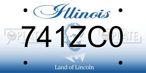 741ZC0 Illinois License Plate