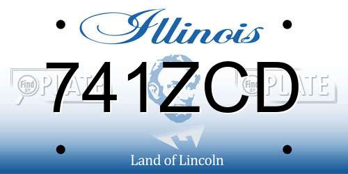741ZCD Illinois License Plate