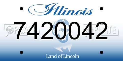 7420042 Illinois License Plate