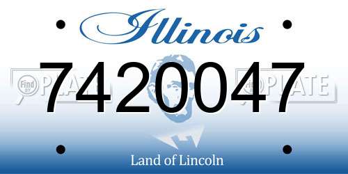 7420047 Illinois License Plate