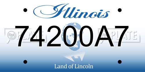 74200A7 Illinois License Plate