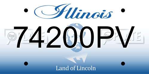 74200PV Illinois License Plate