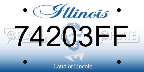 74203FF Illinois License Plate