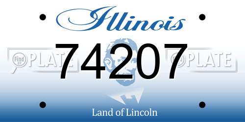 74207 Illinois License Plate