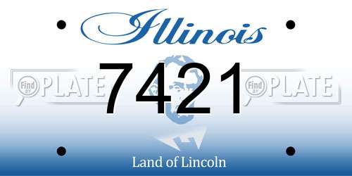 7421 Illinois License Plate