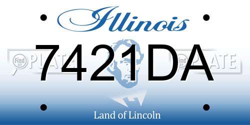 7421DA Illinois License Plate