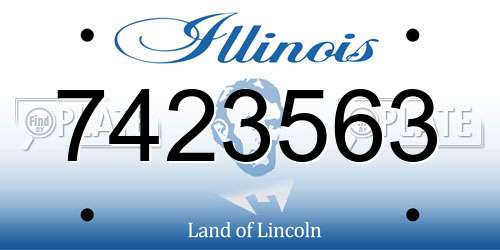 7423563 Illinois License Plate