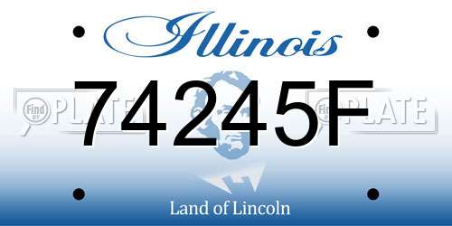 74245F Illinois License Plate