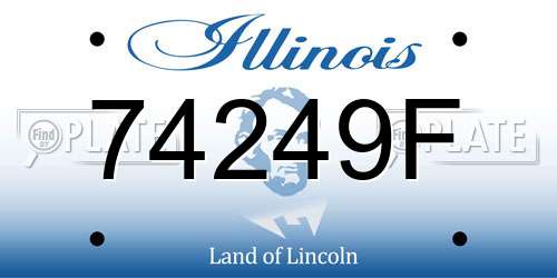 74249F Illinois License Plate