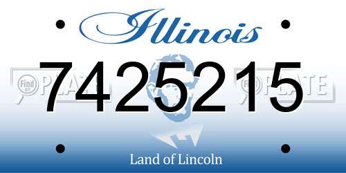 7425215 Illinois License Plate