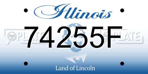74255F Illinois License Plate