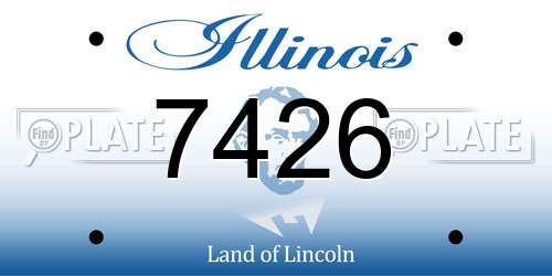7426 Illinois License Plate