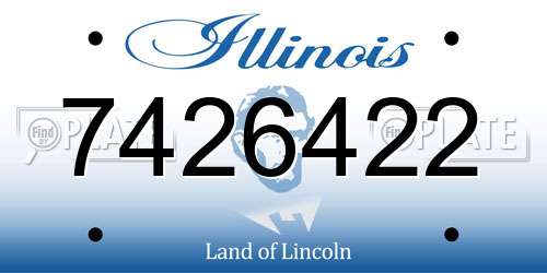7426422 Illinois License Plate