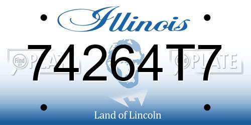 74264T7 Illinois License Plate