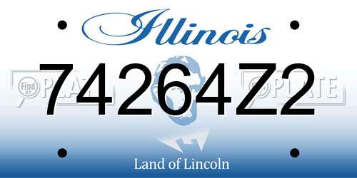 74264Z2 Illinois License Plate