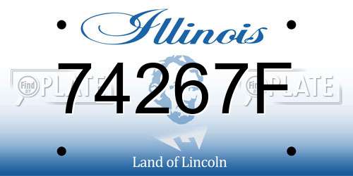 74267F Illinois License Plate