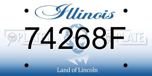 74268F Illinois License Plate