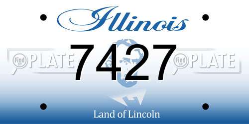 7427 Illinois License Plate