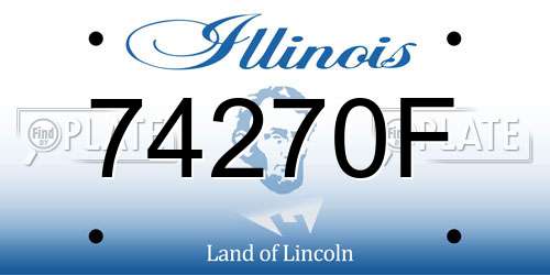 74270F Illinois License Plate
