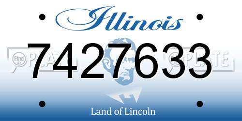 7427633 Illinois License Plate