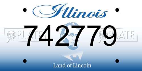 742779 Illinois License Plate