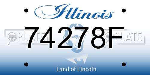 74278F Illinois License Plate