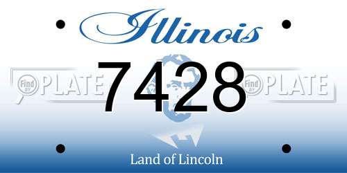 7428 Illinois License Plate