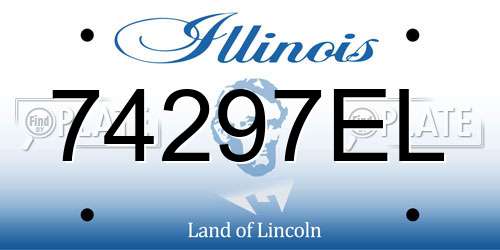 74297EL Illinois License Plate