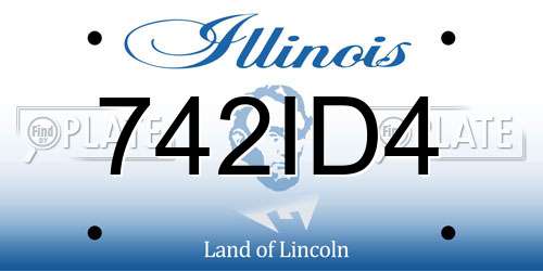 742ID4 Illinois License Plate