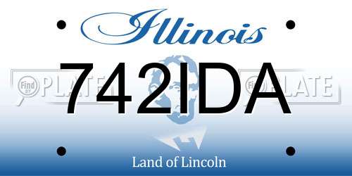 742IDA Illinois License Plate