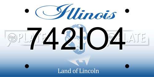 742IO4 Illinois License Plate