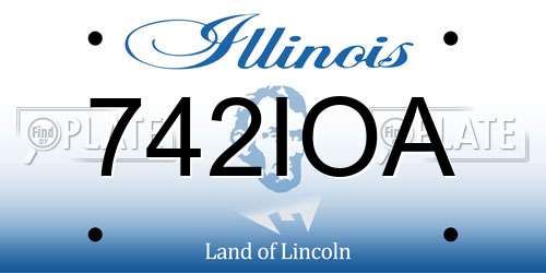742IOA Illinois License Plate