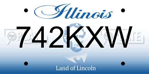742KXW Illinois License Plate