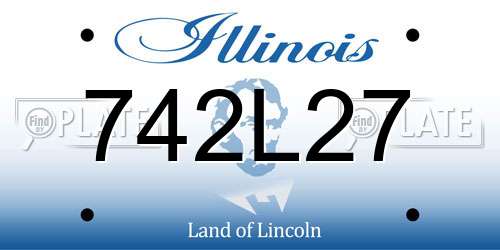 742L27 Illinois License Plate