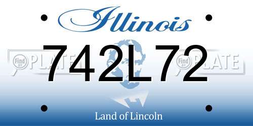 742L72 Illinois License Plate