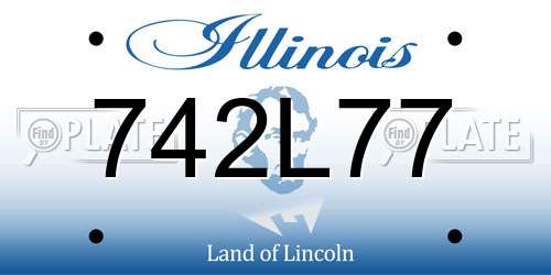 742L77 Illinois License Plate