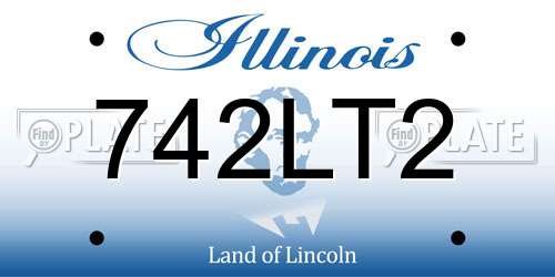 742LT2 Illinois License Plate