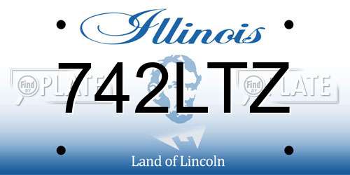 742LTZ Illinois License Plate
