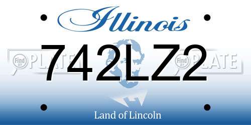 742LZ2 Illinois License Plate
