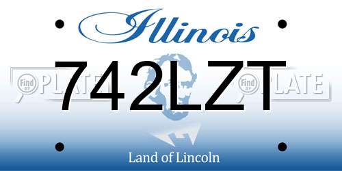 742LZT Illinois License Plate