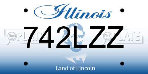 742LZZ Illinois License Plate