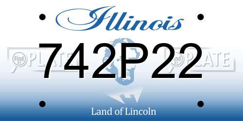 742P22 Illinois License Plate