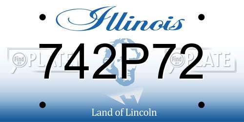742P72 Illinois License Plate