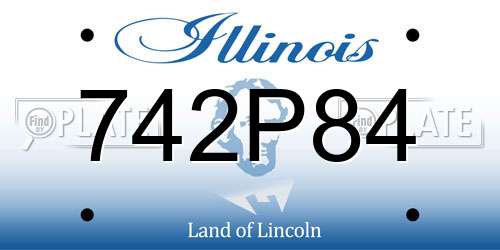 742P84 Illinois License Plate
